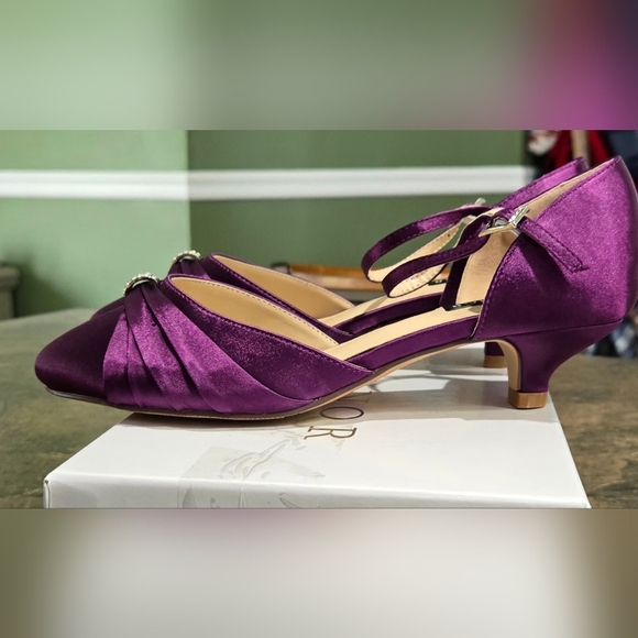 ERIJUNOR Satin Bridal Wedding Shoes #744, 745 - Picture 6 of 13